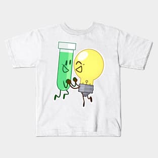 Test Tube x Lightbulb (Inanimate Insanity) Kids T-Shirt